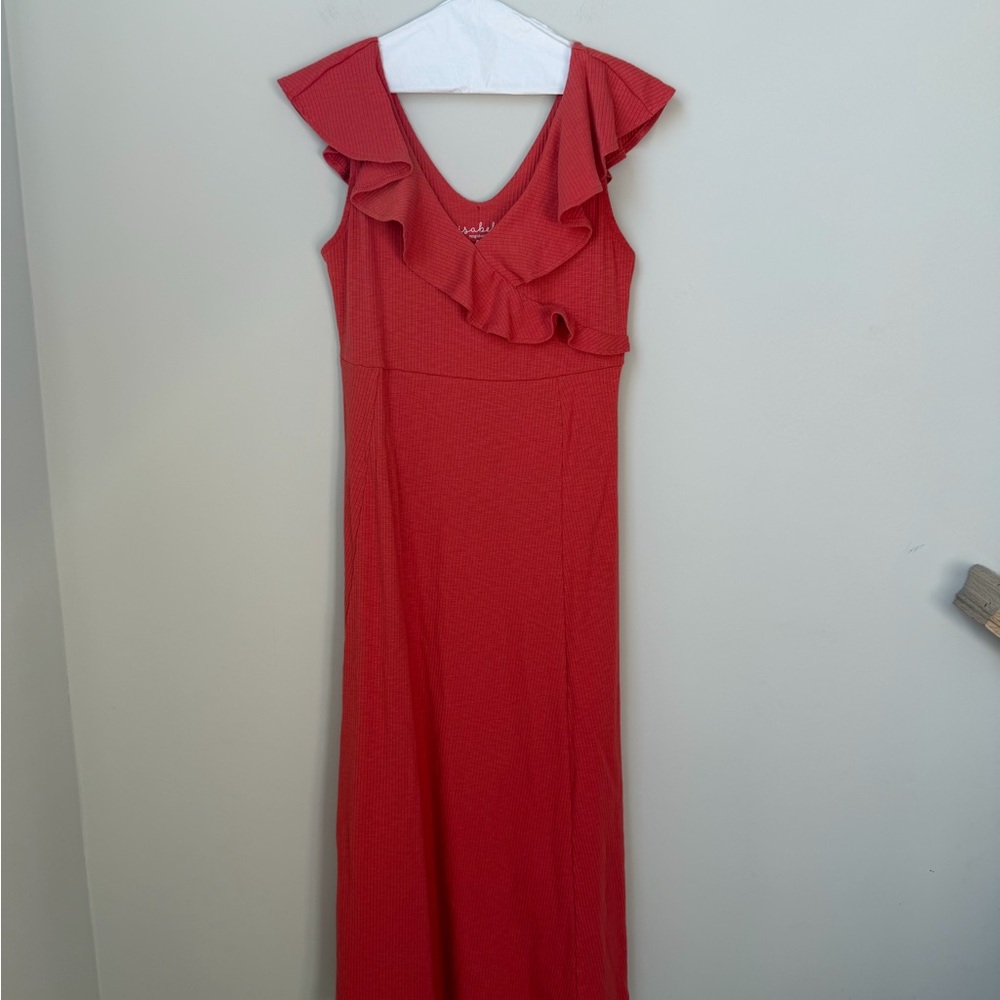 Isabel by Ingrid & Isabel Coral Red Maternity Dress Size S